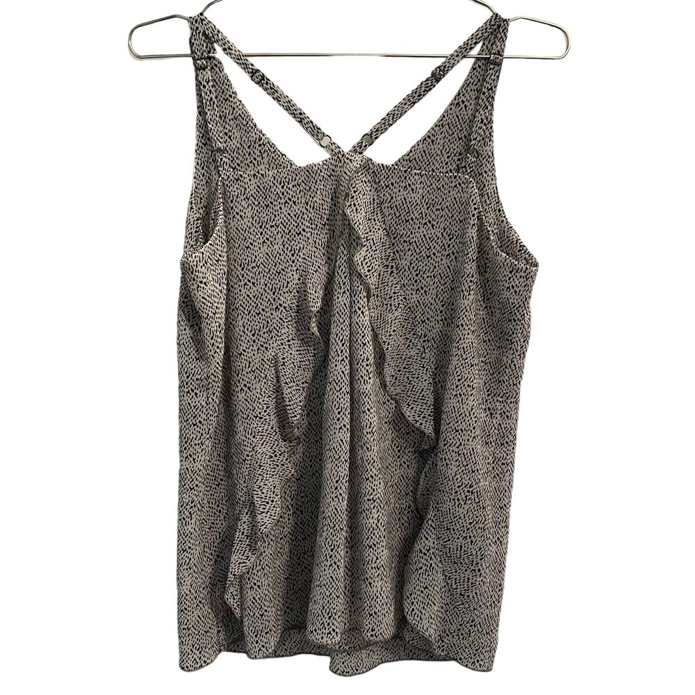 CAbi Black and White Flutter Spaghetti Strap Tank #5359 S - Picture 8 of 8